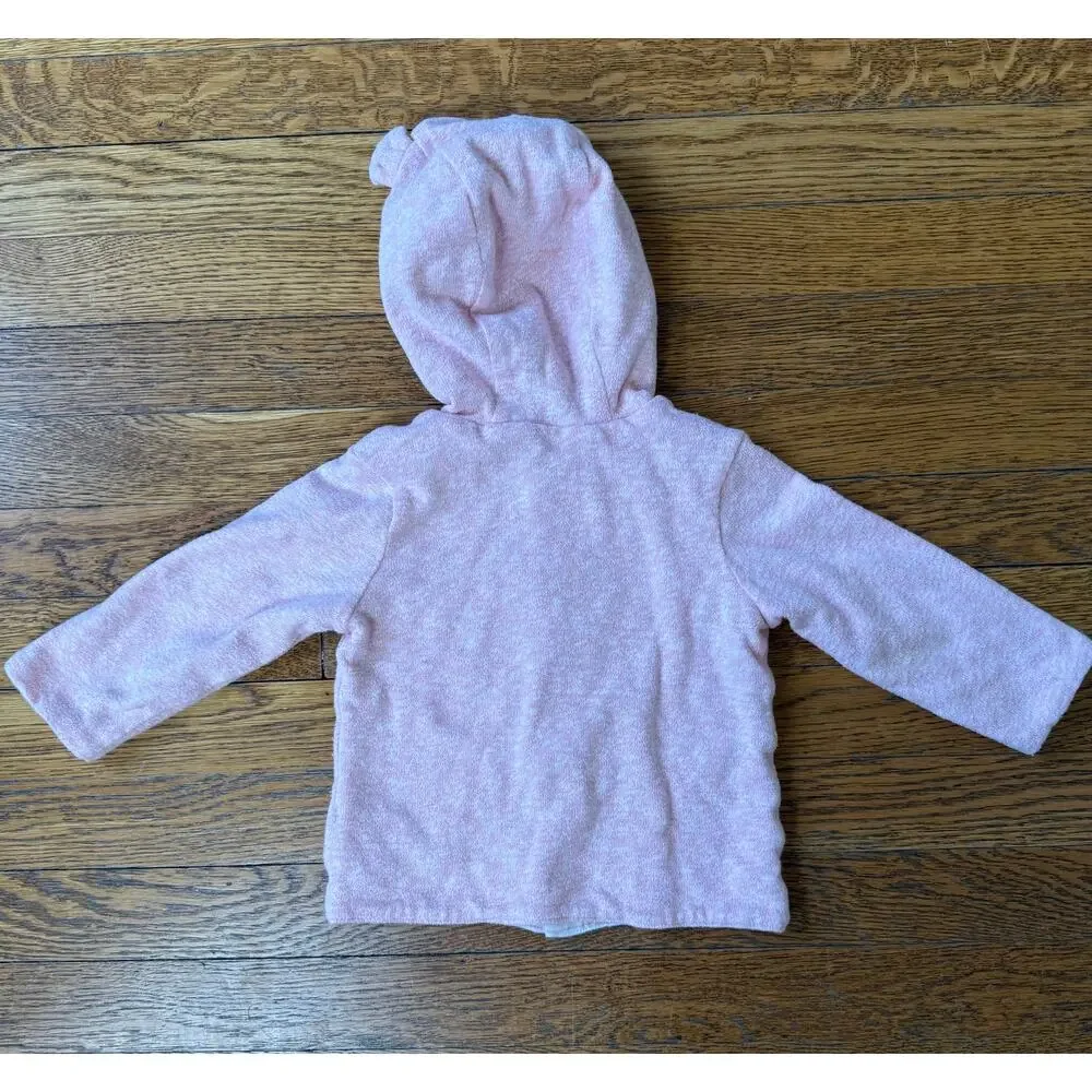 Gap Girls' Pink Hooded Sweatshirt Size 6-12 Months